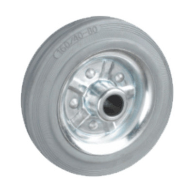 RUEDA aro  serie MGG DIAMETRO 80, 100, 125, 160 Y 200mm Gris nucleo metalico