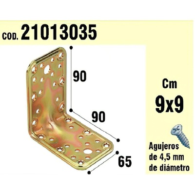 Soporte Para Madera Angulo 65x90x90 mm. Bricomatado