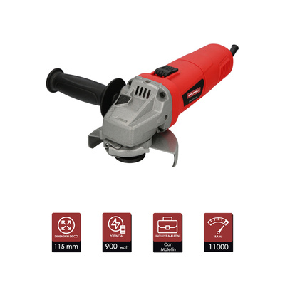07020555 AMOLADORA WOLFPACK 900 WATT. Ø 115 MM. 11.000 R.P.M.