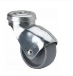 Rueda con soporte giratorio de acero estampado 13/30L19