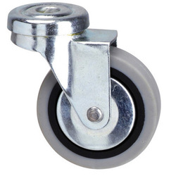 Rueda con soporte giratorio de acero estampado 10/00L17