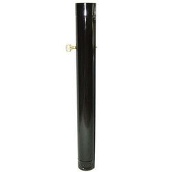 22011020 Tubo Estufa Negro Vitrificado de 120mm Con Llave de 25cm