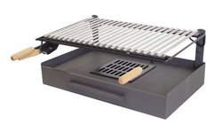 Cajon barbacoa con parrilla de hierro Zincado 68 x 40 x 27cm