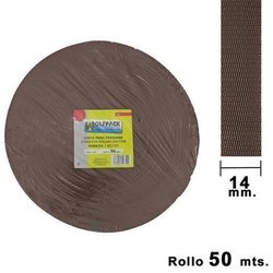 05250505 Cinta Persiana Wolfpack Marrón 14 mm. Rollo 50 Metros