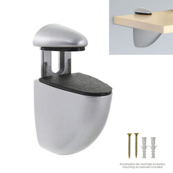 25010067 Soporte Pelicano Regulable Para Estante 1 / 20 mm. Blanco 
