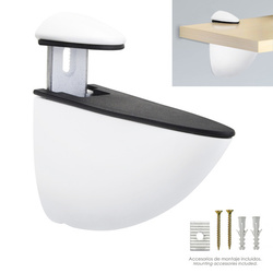 25010266 Soporte Pelicano Regulable Para Estante 1 / 35 mm. Blanco 
