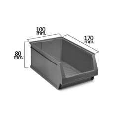 Gaveta Apilable Gris Nº51 170x100x80 mm. (1/6)