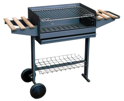 BARBACOA CON PARR.CINCADA,RUEDAS Y BANDEJAS 59X42X86 CMS.