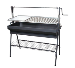 BARBACOA CON PARRILLA/PLANCHA INOX/ELEVA 80X50X115