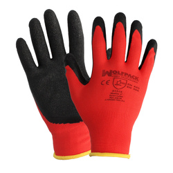 Guante Látex / Nylon Gripflex Talla   6 a la 11 rojo