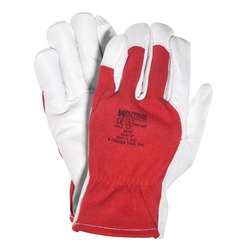 GUANTES PIEL mas LONA CON COLGADOR tallas  de la  8, 9 y 10