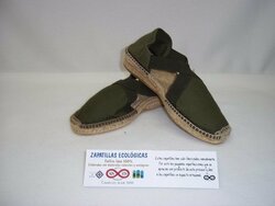 Alpargata Cruzada c/elastico verde Tallas 34 