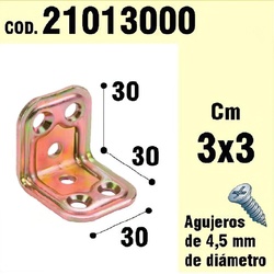 Soporte Para Madera Angulo 30 x 30 x 30 mm. Bricomatado