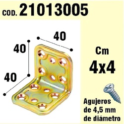 Soporte Para Madera Angulo 40x40x40 mm. Bricomatado