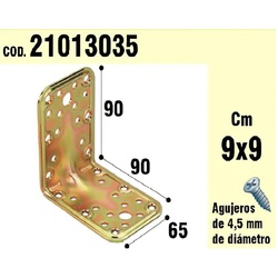 Soporte Para Madera Angulo 65x90x90 mm. Bricomatado