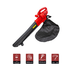 Aspirador Soplador Electrico de Hojas Jardín 3.000 W.